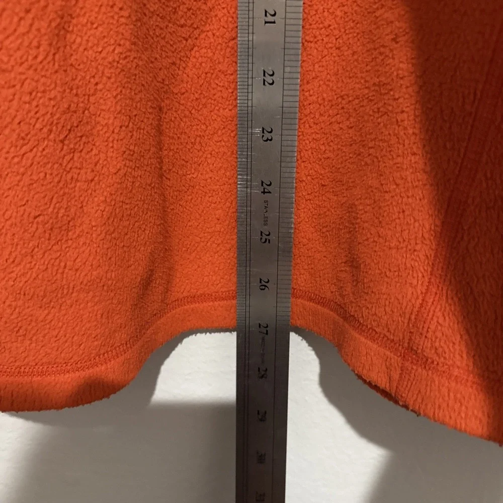 (#A1) The North Face Fleece Pullover Quarter Zip Outdoor Activewear Orange Men L